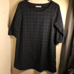 american apparel grid print tent dress